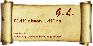 Glückman Léna névjegykártya